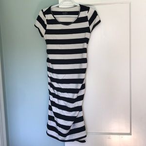 Striped maternity dress